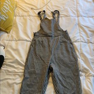 Plaid overalls